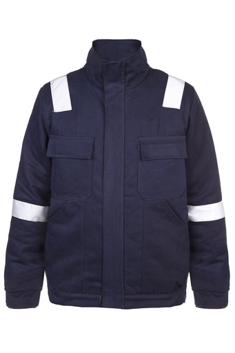 [01B03001] Jacket Gabardine 5 Cm Grey Reflectives